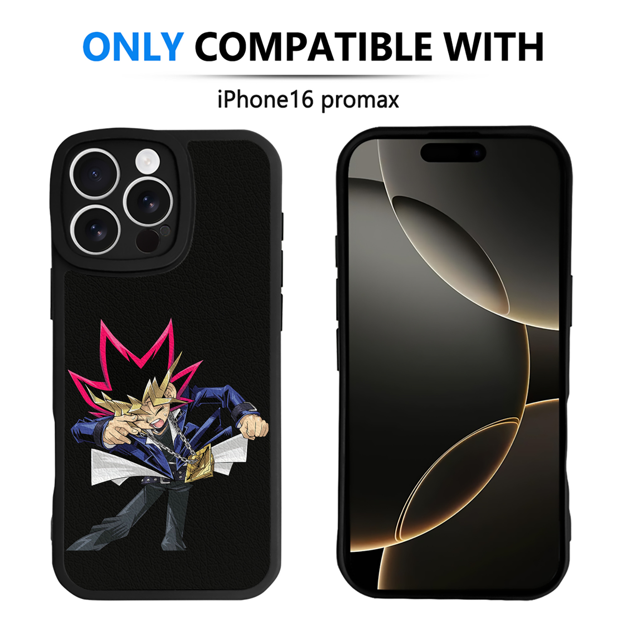 遊☆戯☆王 Yu-Gi-Oh! 【iPhone 16シリーズ対応】シリコンスマホケース（レザー調） 材質：シリコン